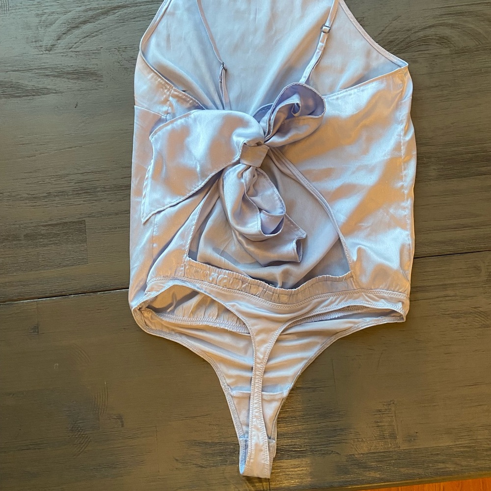 silk tie back bodysuit abercrombie & fitch